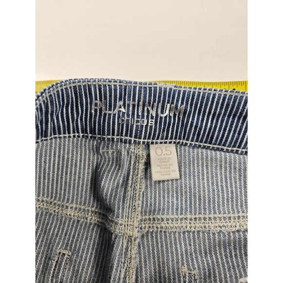 Chicos size 0.5 (6) platinum chambray striped career casual jeans * - Picture 3 of 7